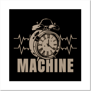 Machine time brown Posters and Art